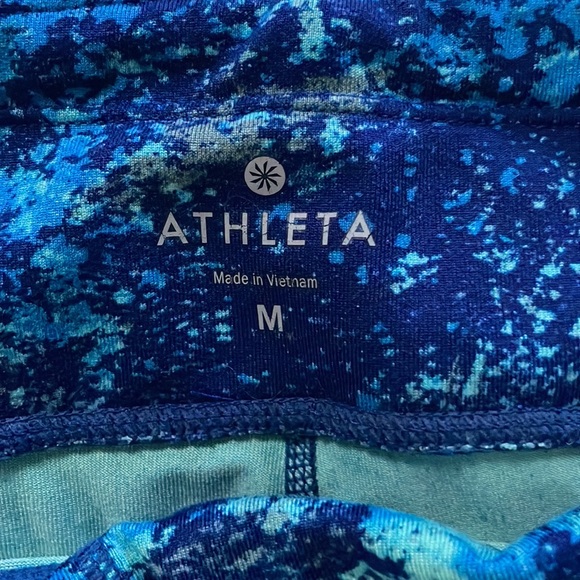 ATHLETA SPLATTER BE FREE KNICKER YOGA PANTS WITH POCKETS - Picture 10 of 13